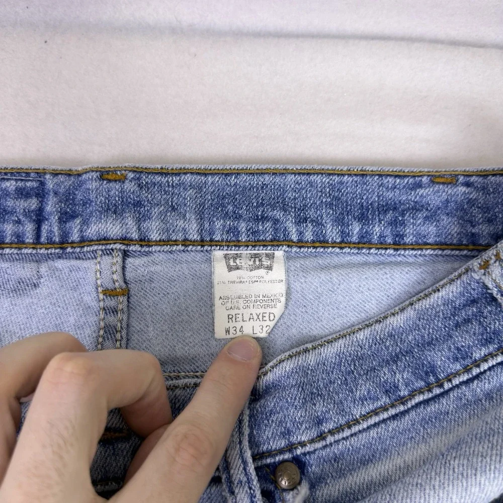 Vintage 90s Levi's 541 Action Jeans 34x32 Relaxed Trevira ESP Poly Blend Stretch